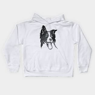 Border collie Face Kids Hoodie